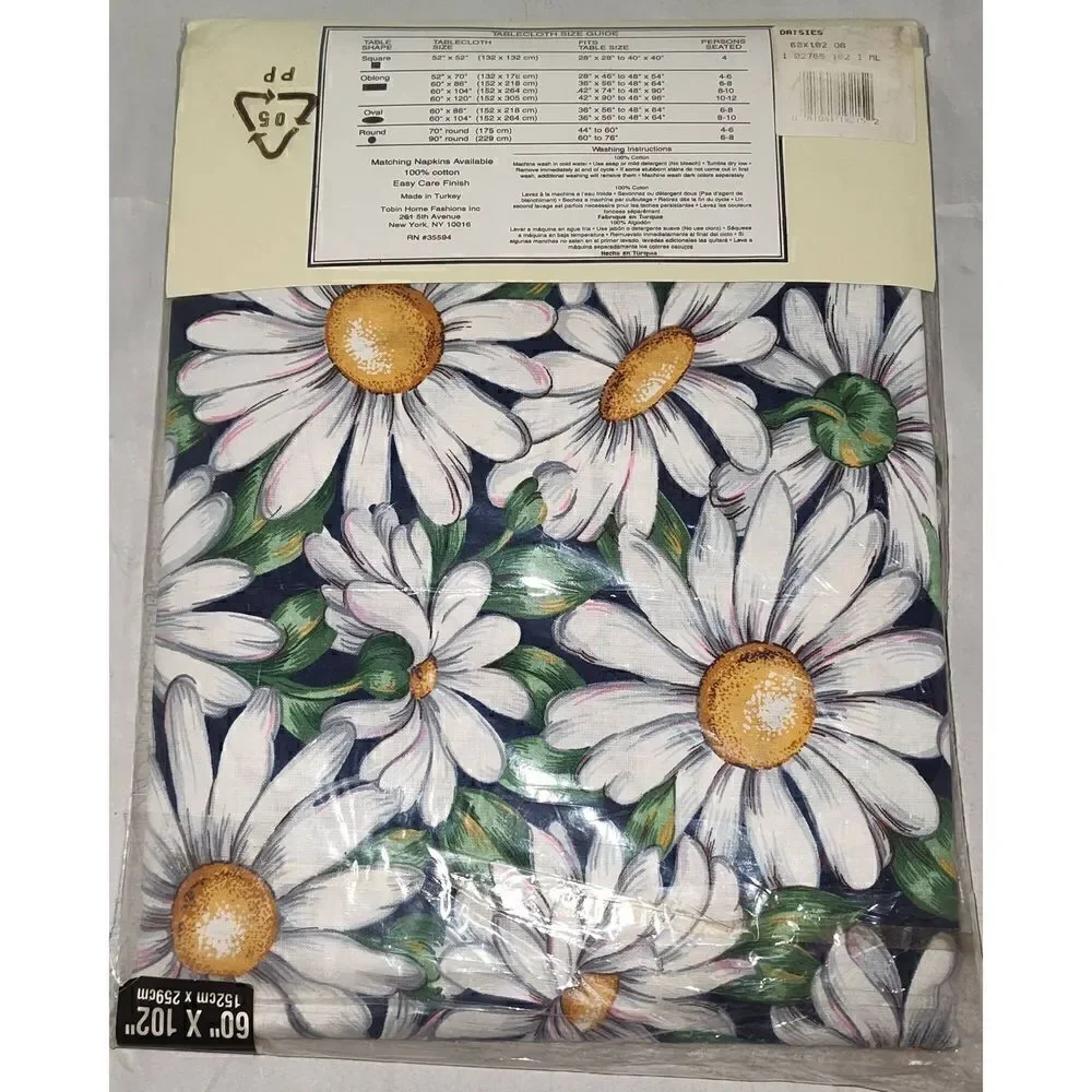 Vintage NOS TOBIN Dining-In Tablecloth Collection. 60